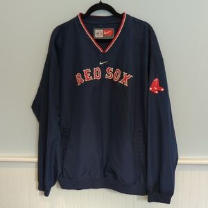 Nike Navy Blue Red Sox Bomber Jacket